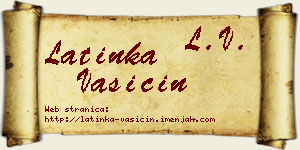 Latinka Vasičin vizit kartica